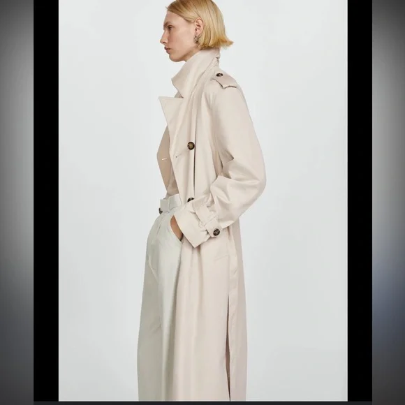 Mango NWT DOUBLE-BREASTED TRENCH COAT dress - Picture 1 of 4